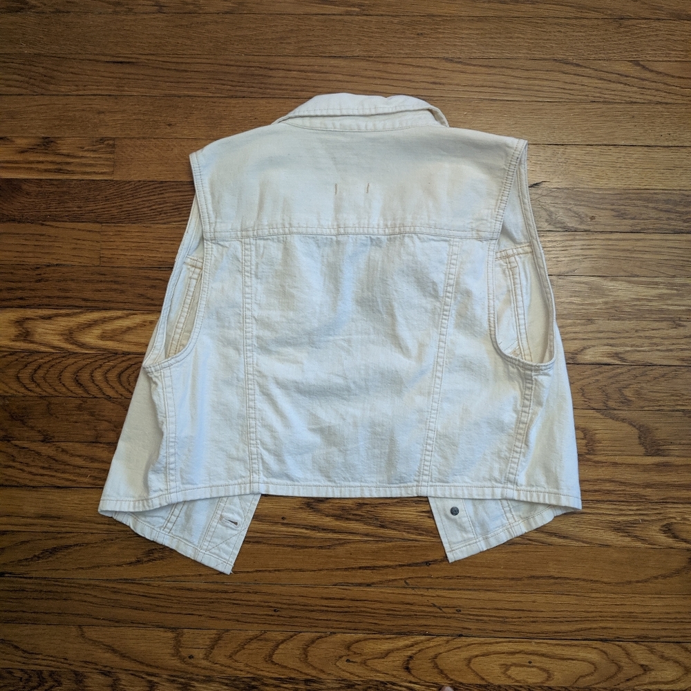 Madewell White Denim Vest -- Medium - Picture 5 of 7